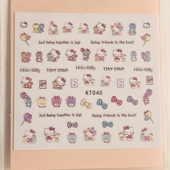 NWT Hello Kitty Nail Art Design Stickers N°1 FRIENDSHIP! - Picture 13 of 14
